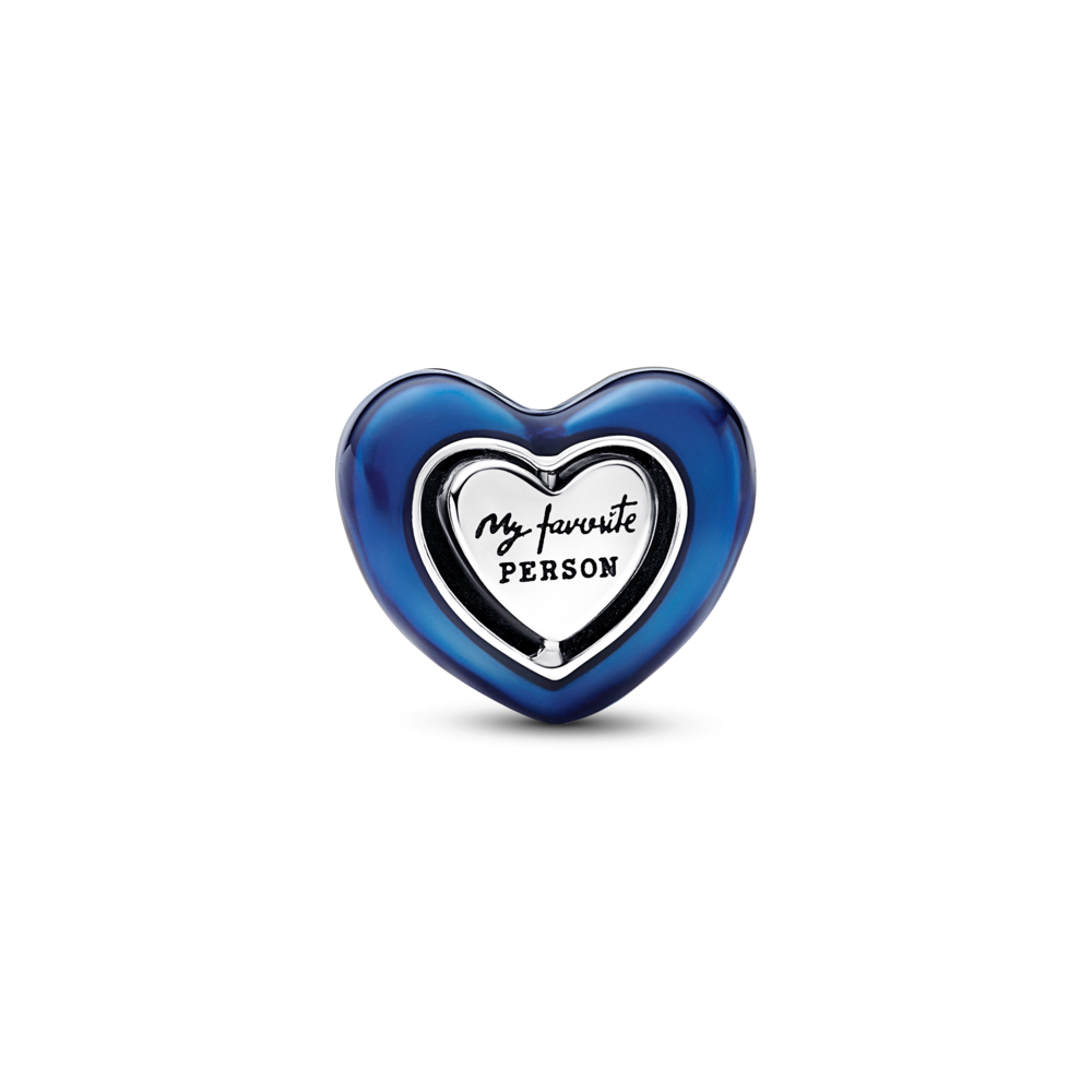 Talisman cu inimă albastră ce poate fi rotită - Bijuterii FIG