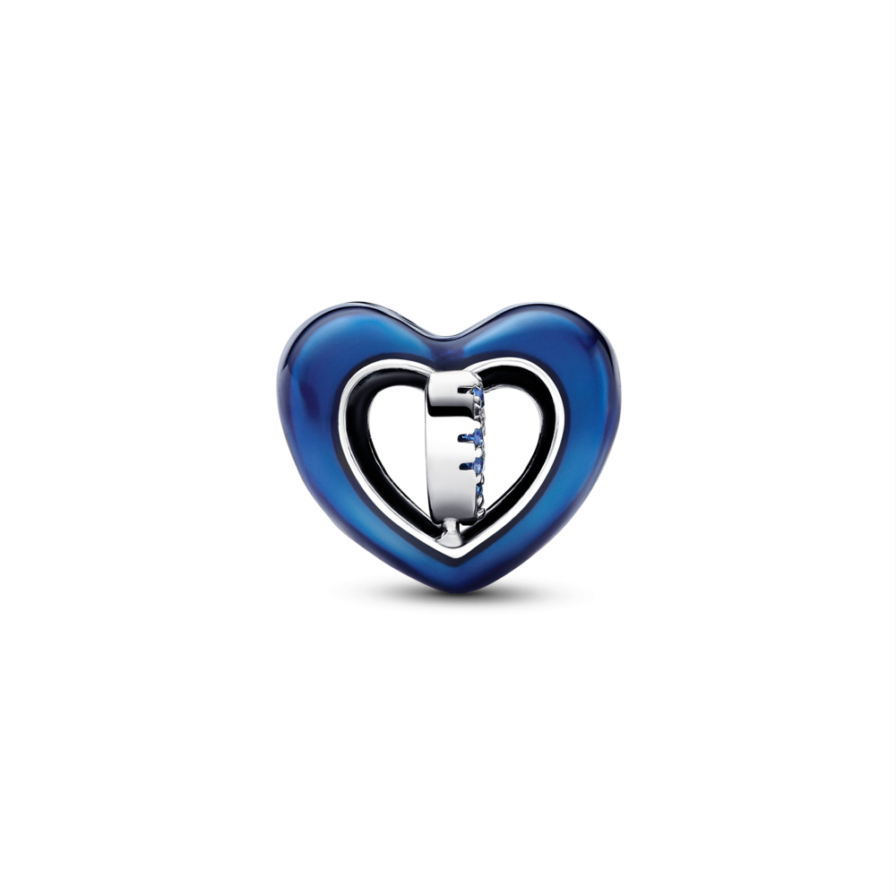 Talisman cu inimă albastră ce poate fi rotită - Bijuterii FIG